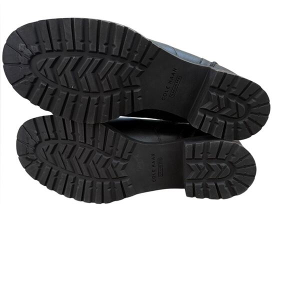 NWOT Cole Haan Black Camea Leather Waterproof Combat Booties – Sz 9.5B - Picture 8 of 8